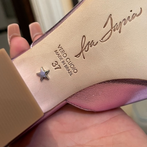 ISA TAPIA CHIQUI METALLIC PINK LEATHER - Picture 10 of 12